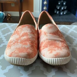 Dr Scholl’s Stylish Orange Tie-Dye Women's Slip-On Shoes